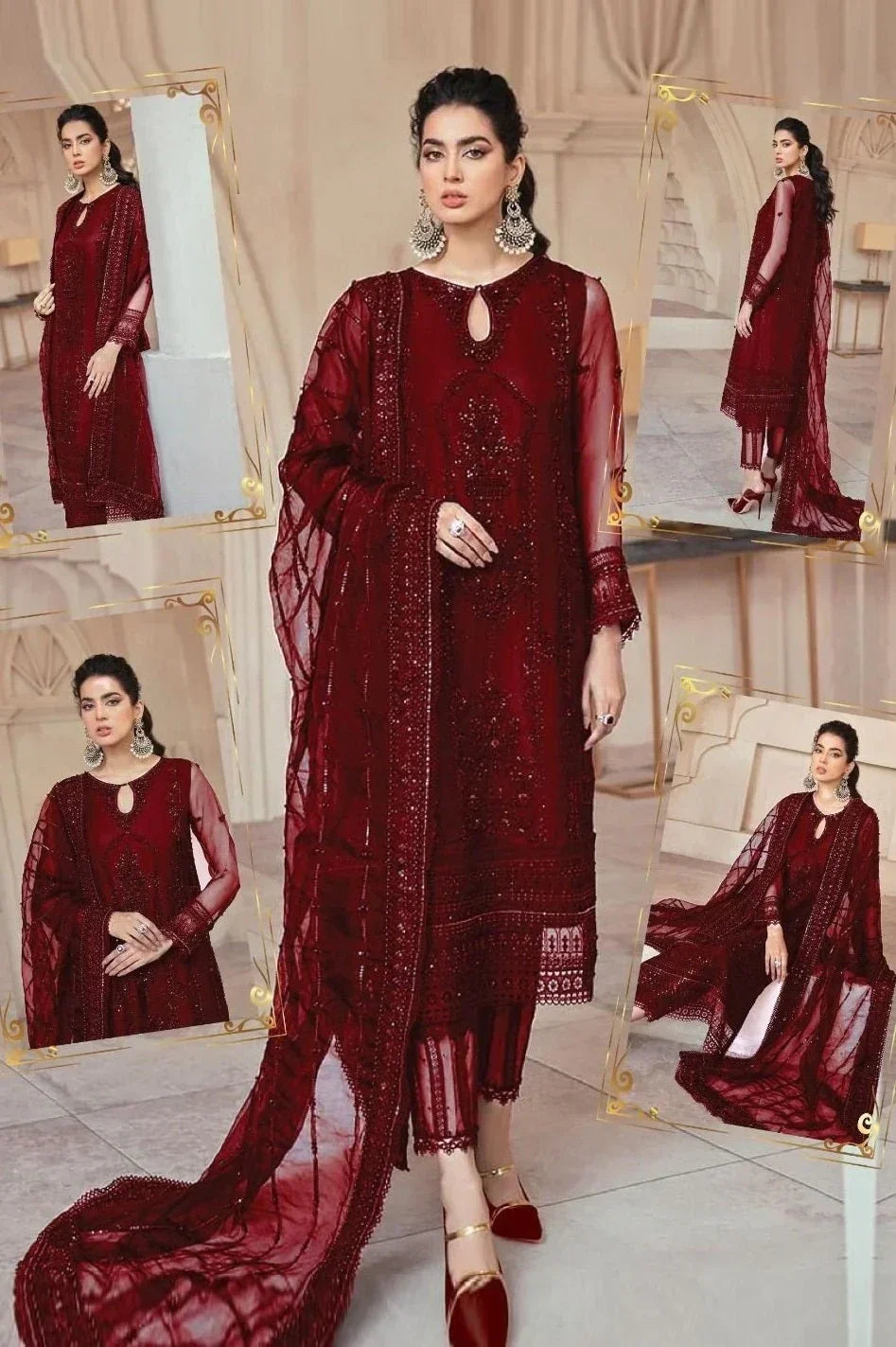MUSHQ PREMIUM MAHROON..!! - SR FABRICS
