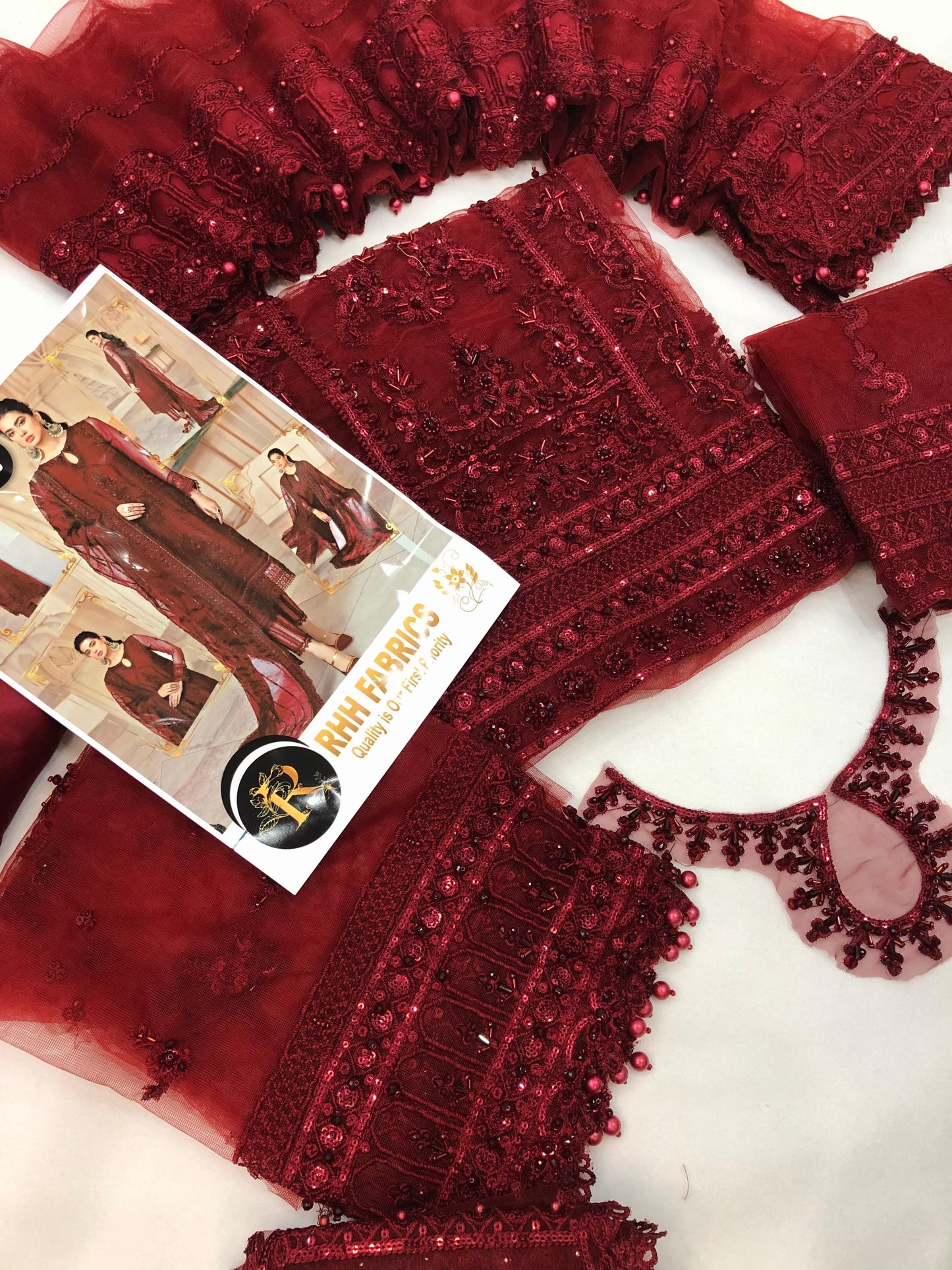 MUSHQ PREMIUM MAHROON..!! - SR FABRICS