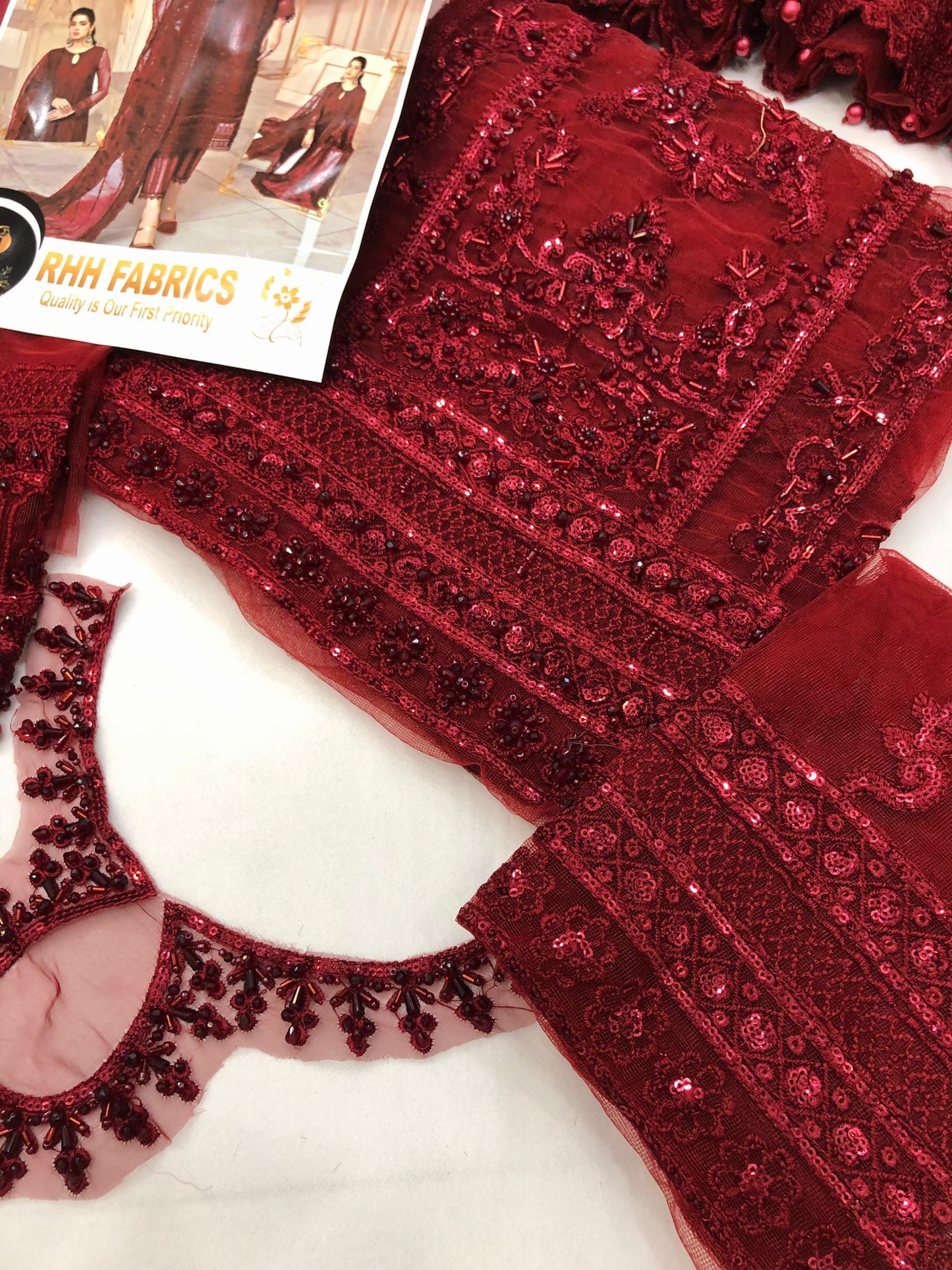 MUSHQ PREMIUM MAHROON..!! - SR FABRICS
