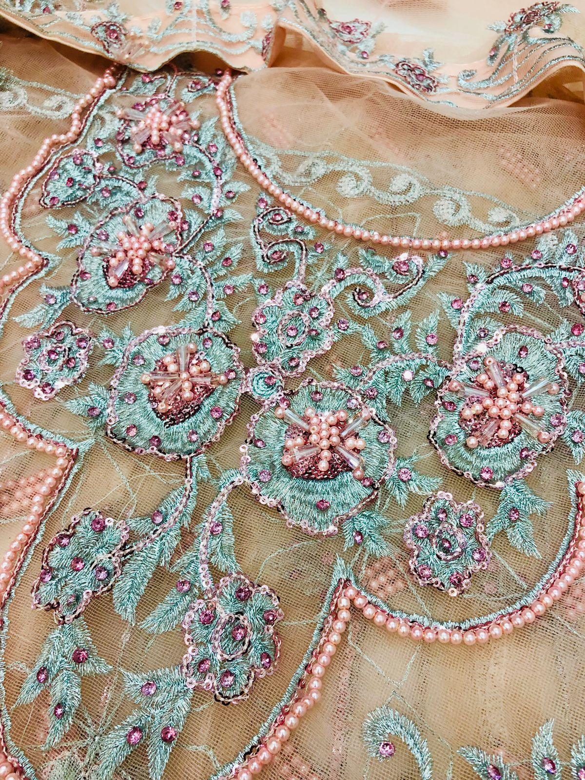 NET PEACH PINK MAKSI 114 - SR FABRICS