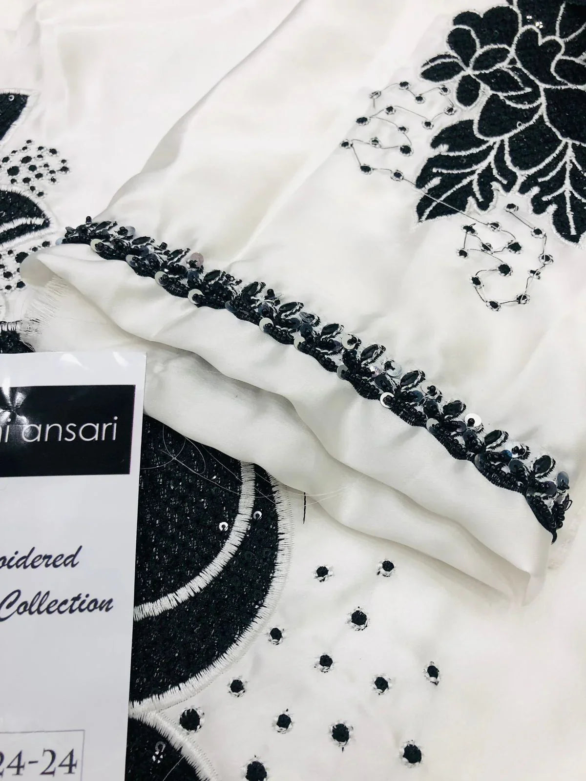 NOMI ANSARI WHITE SILK DRESS - SR FABRICS