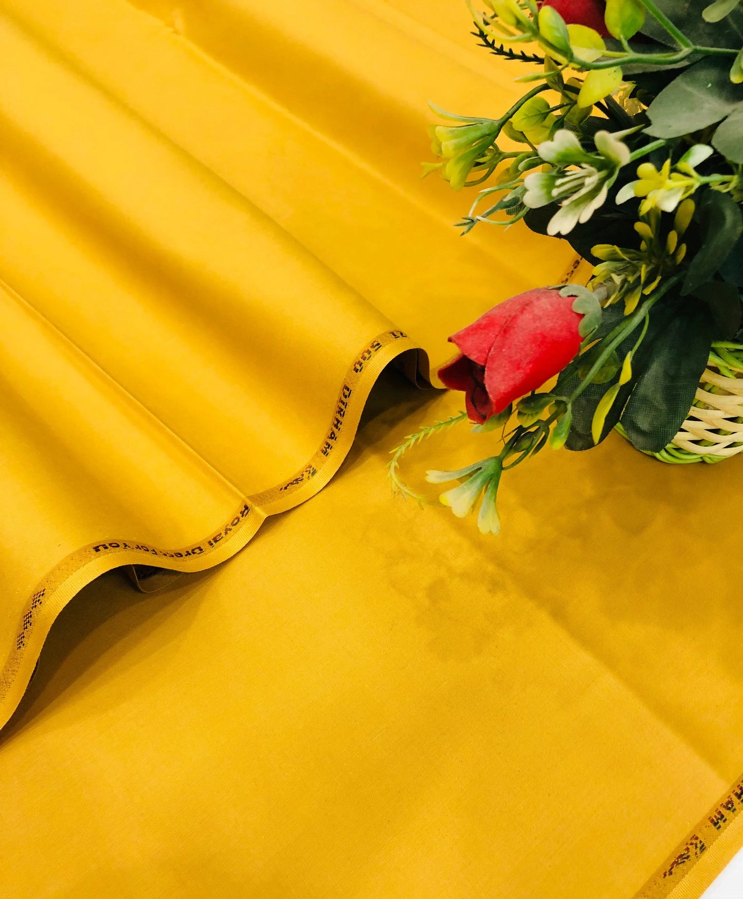 PREMIUM 500 DIRHAM MUSTARD COTTON - SR FABRICS