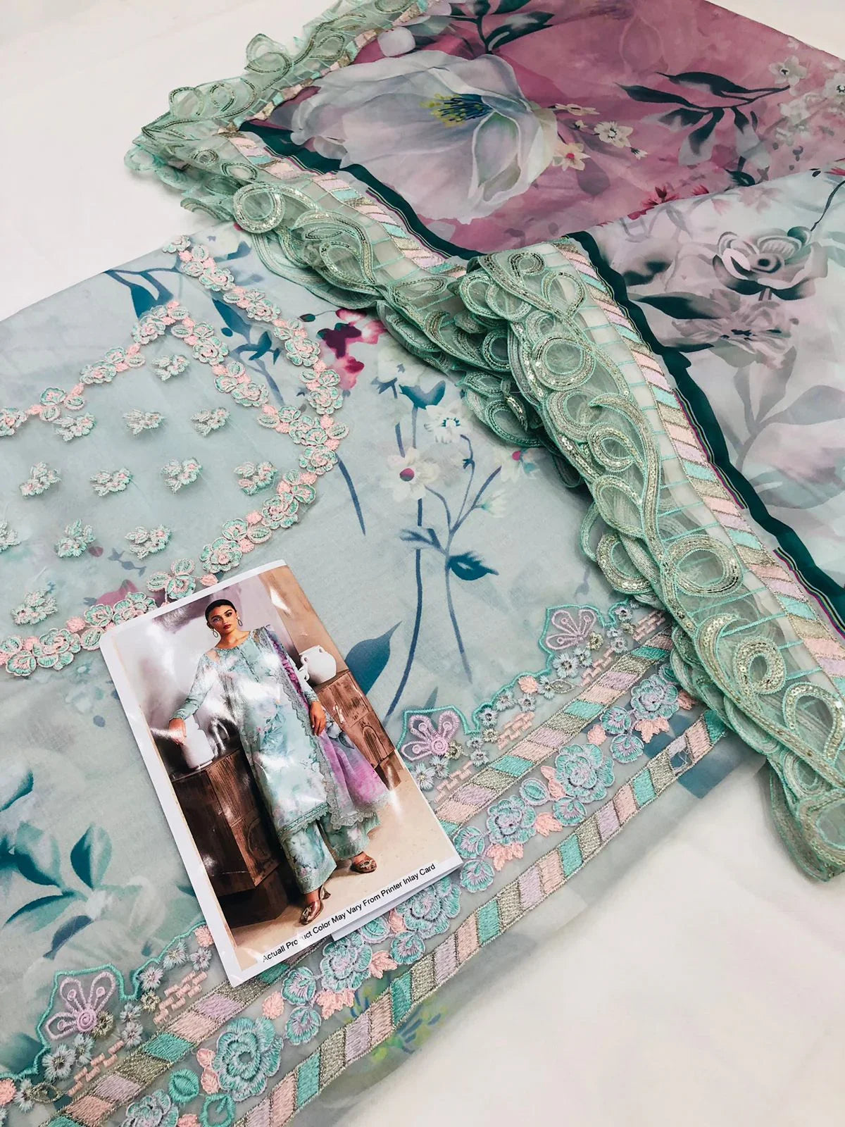 RAMSHA AQUA LUXURY LAWN - SR FABRICS