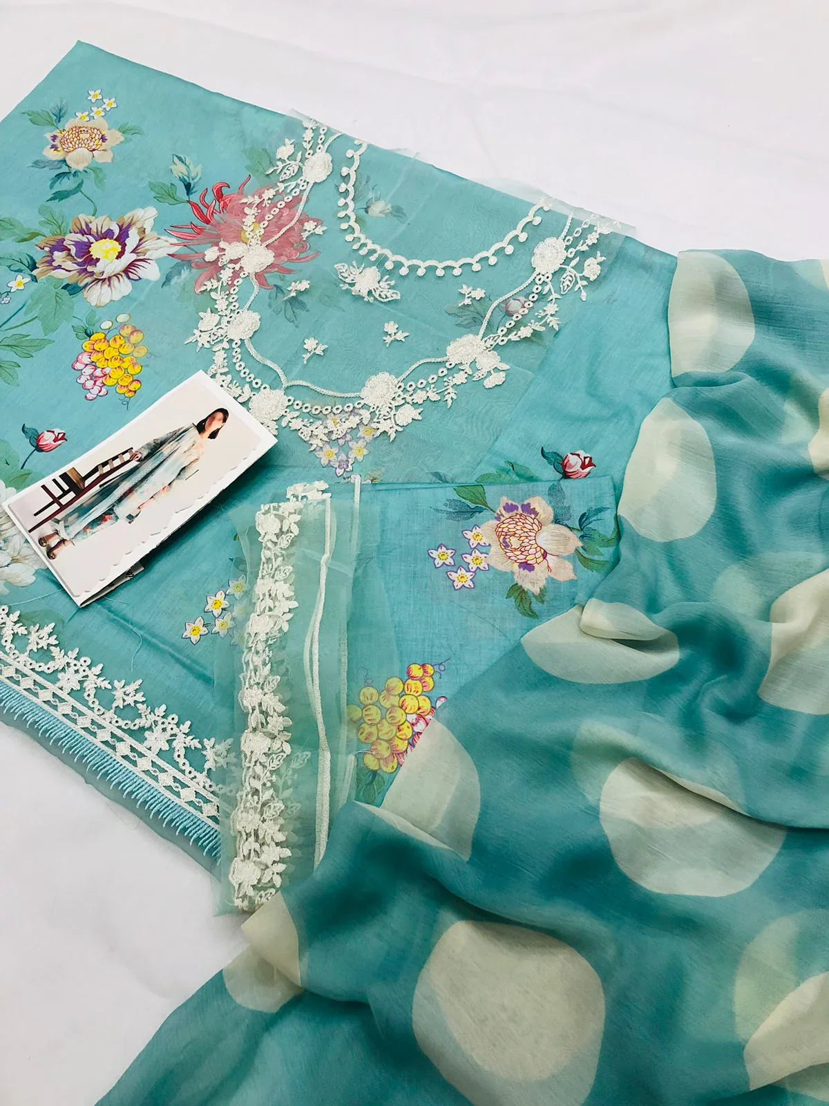 ZARA AQUA DIGITAL LAWN - SR FABRICS