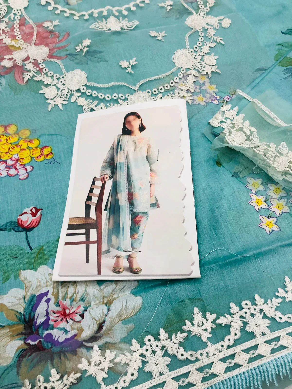 ZARA AQUA DIGITAL LAWN - SR FABRICS