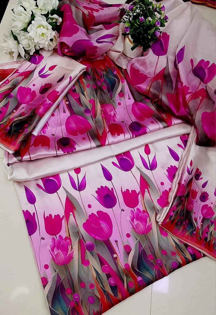 CHINA SILK 3D PINK