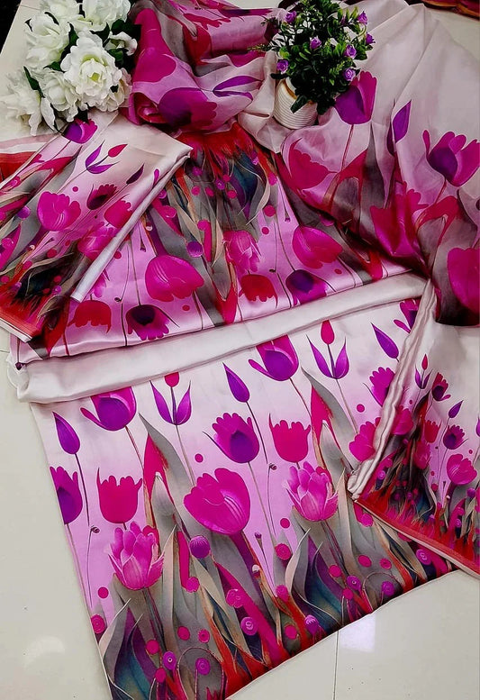 CHINA SILK 3D PINK