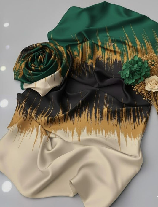 CHINA SILK GREEN MULTI