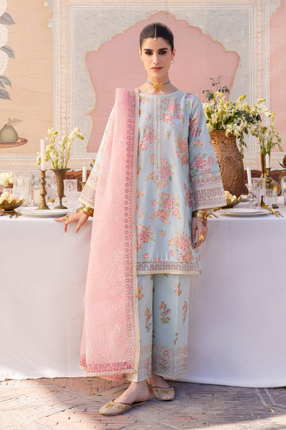 BATIK SKY PEACH LUXURY SILK DRESS