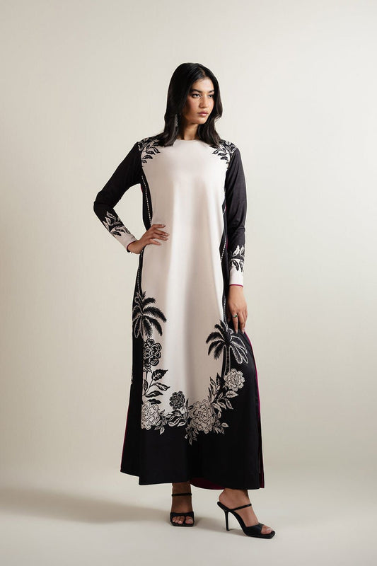 LULUSAR WHITE N BLACK SILK