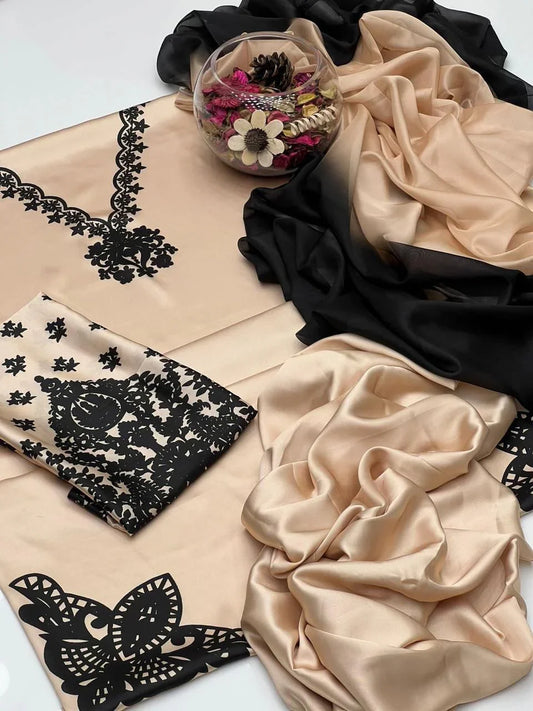 CHINA SILK SKIN BLACK BUNCH