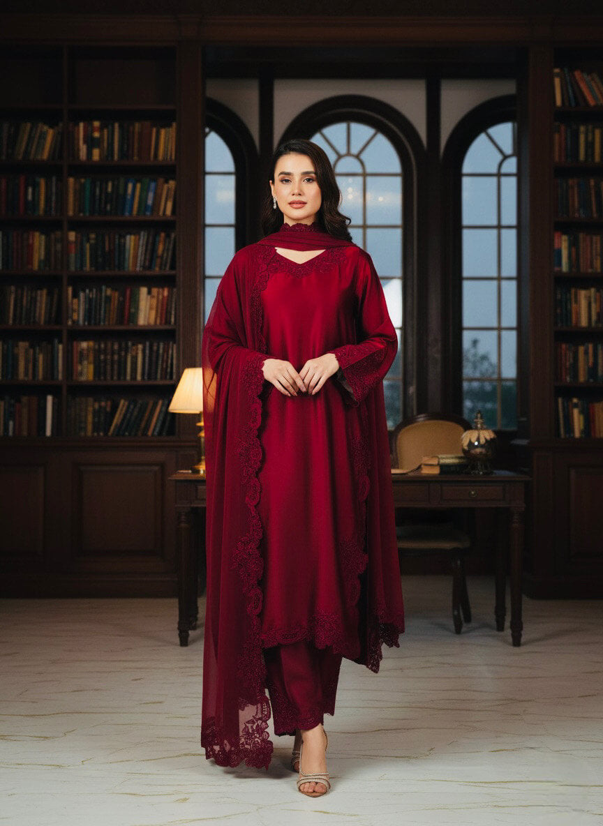 MAHROON 002 SILK PRET