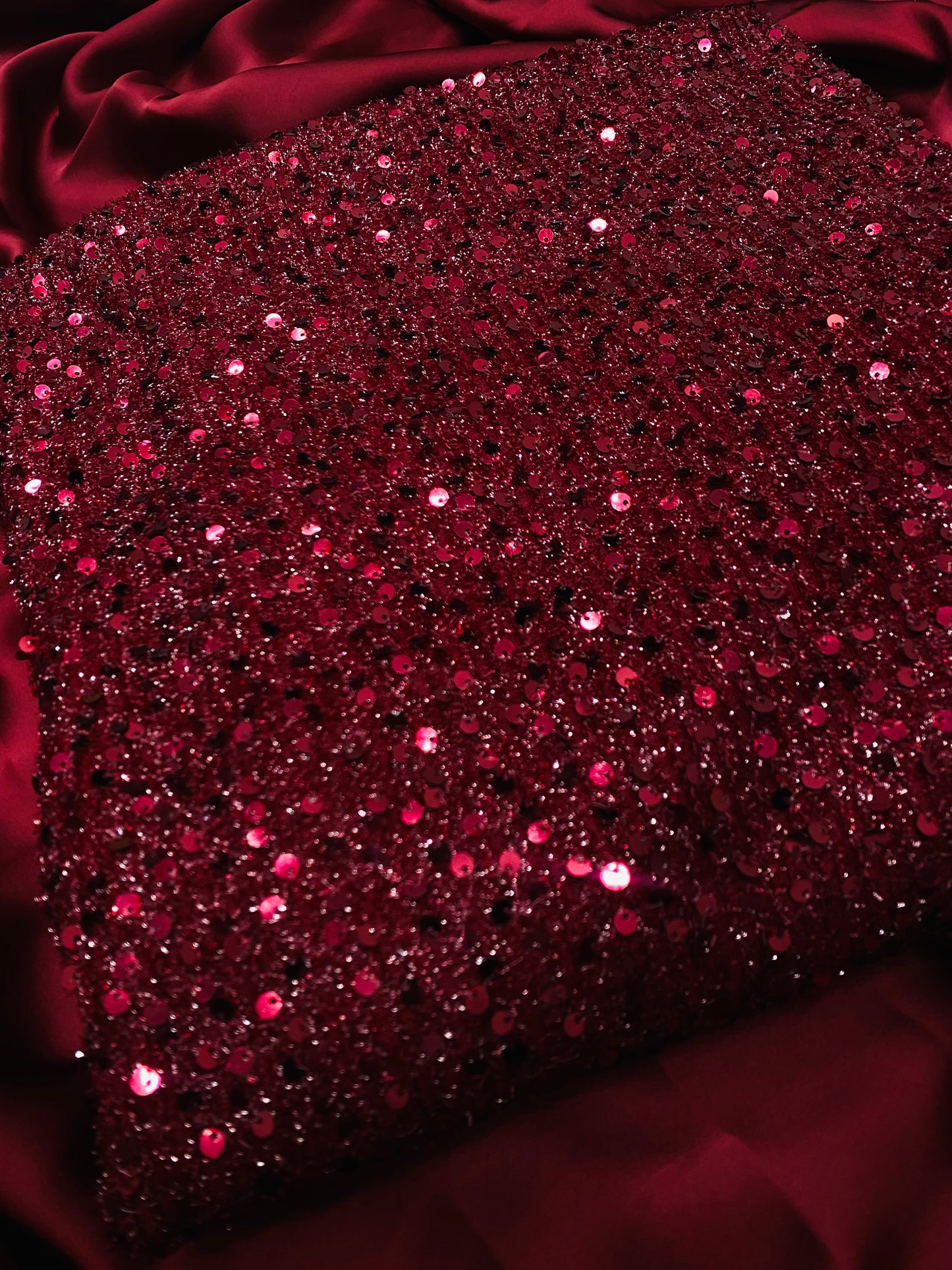 MAHROON SEQUENCE SILK SAREE