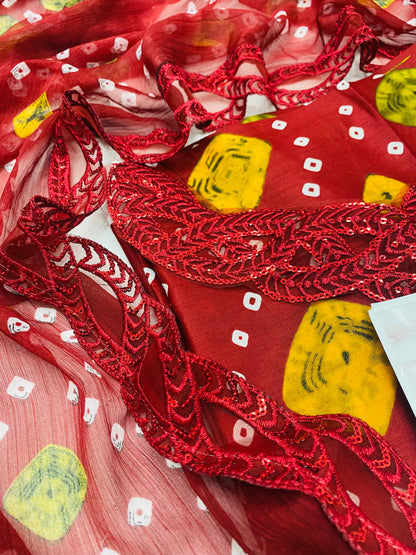 ANEELA MAHROON CHUNRI LAWN