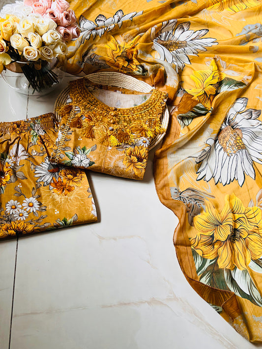 MB SUNFLOWER STITCHED LAWN