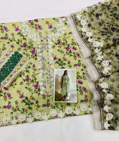 IZNIK KHADDI NET DUPATTA LAWN