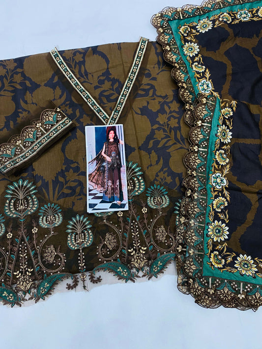 MB CHOCOLATY LAWN DUPATTA