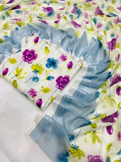 ANEELA FLORAL KOREAN JACQUARD LAWN