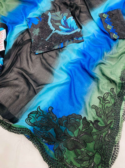 IZNIK BLUE CUTWORK LAWN