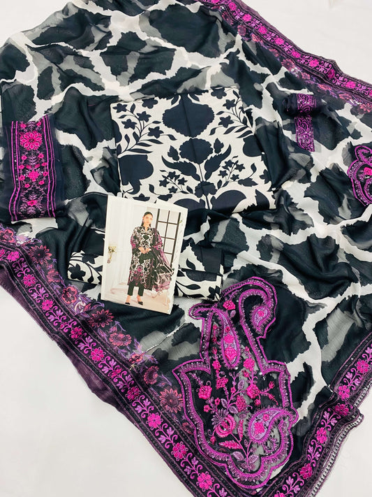 MB PENGUIN EMBROIDERED LAWN