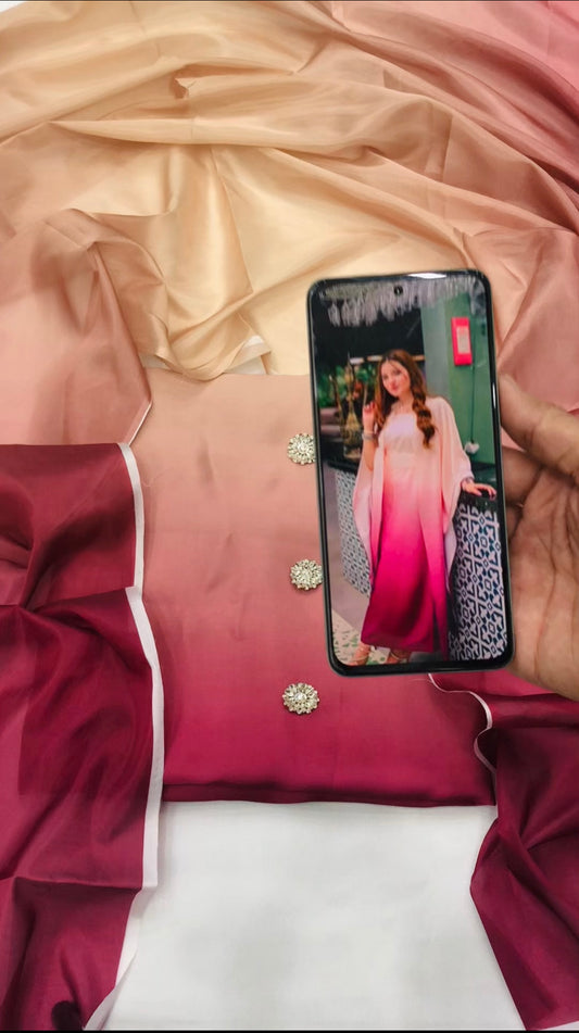 TIE N DIE RABEECA PINK SILK