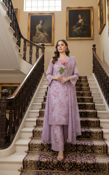 LILAC FLOWERS SILK PRET