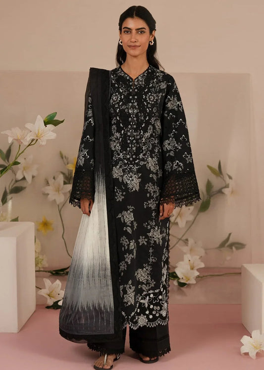 AFROZE B - GREY CHICKEN KARI LAWN - SR FABRICS