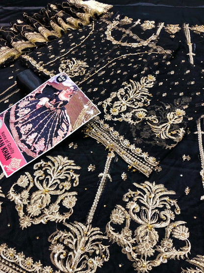 AIMAN KHAN BLACK - SR FABRICS