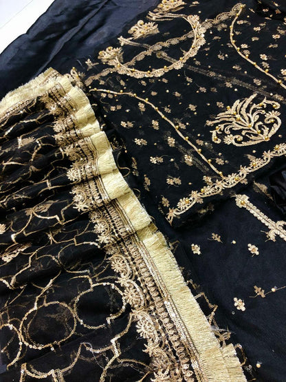 AIMAN KHAN BLACK - SR FABRICS