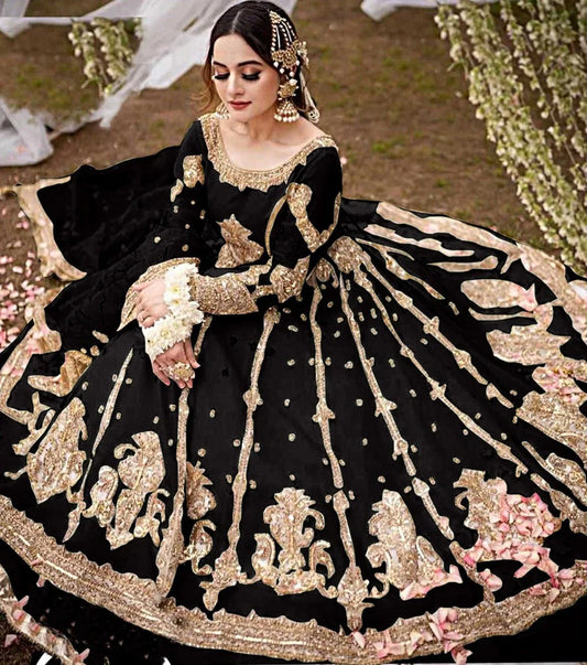 AIMAN KHAN BLACK - SR FABRICS