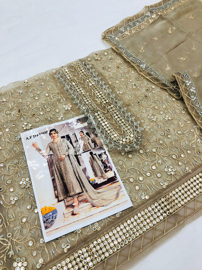 AJ BEIGE SHAFOON - SR FABRICS