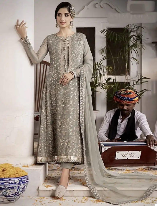 AJ BEIGE SHAFOON - SR FABRICS