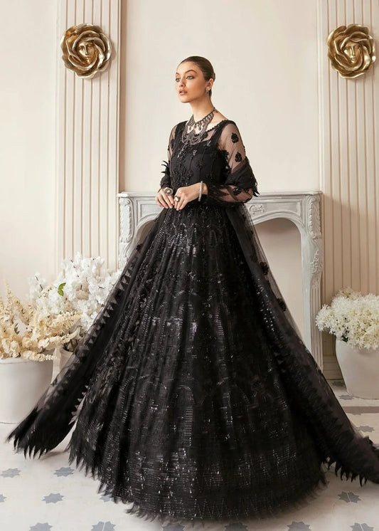 AKBER BLACK NET MAKSI - SR FABRICS