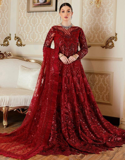 AKBER RED WINE NET MAKSI - SR FABRICS