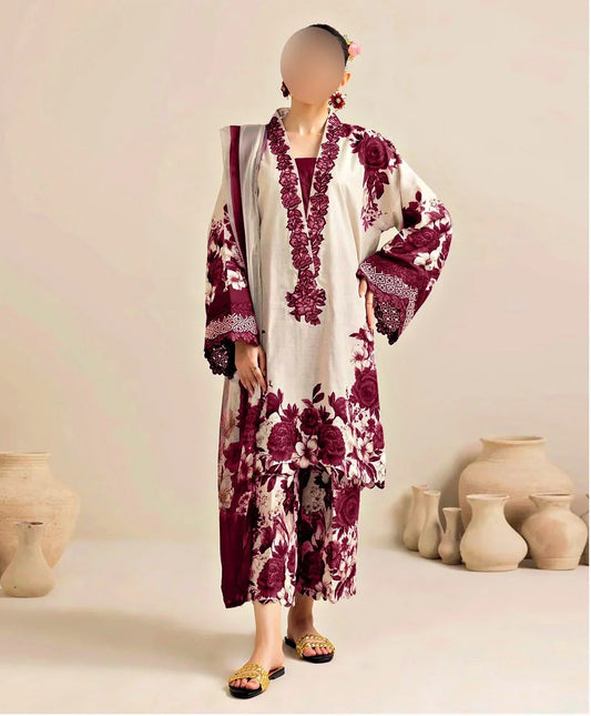 AL CHINA SILK MAHROON - SR FABRICS