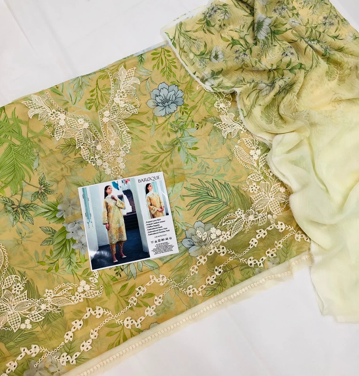 BAROQUE EMBROIDERED LAWN - SR FABRICS