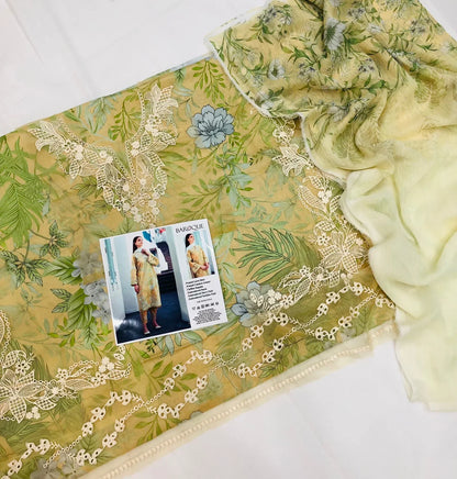 BAROQUE EMBROIDERED LAWN - SR FABRICS