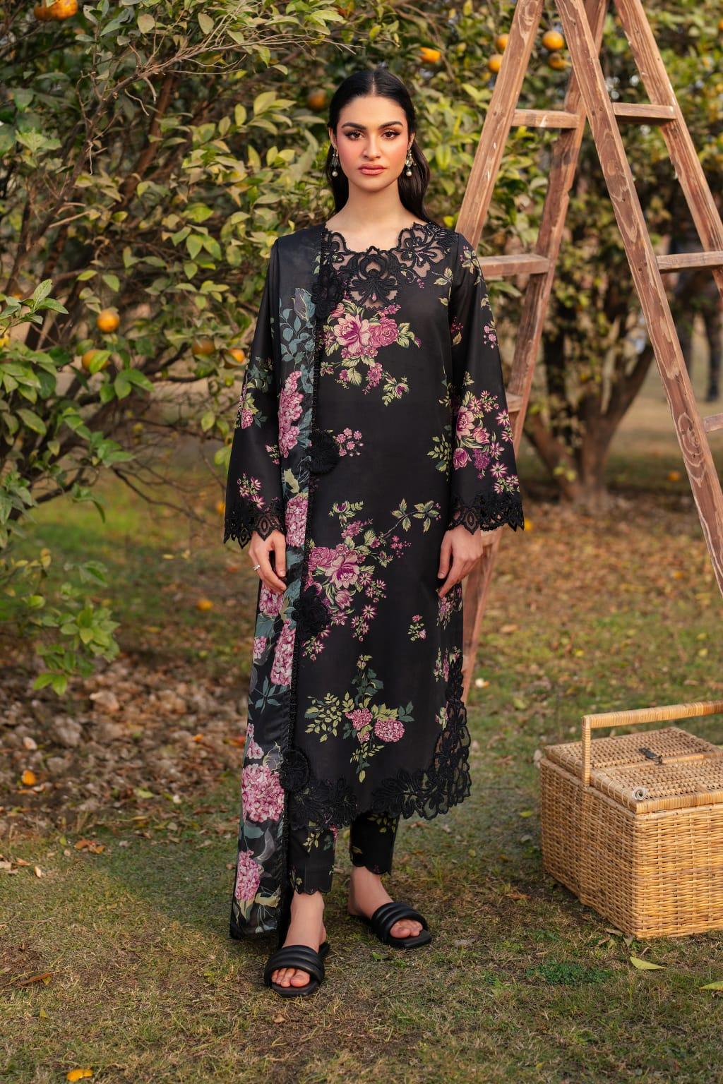 BLACK BLASTER LAWN - SR FABRICS