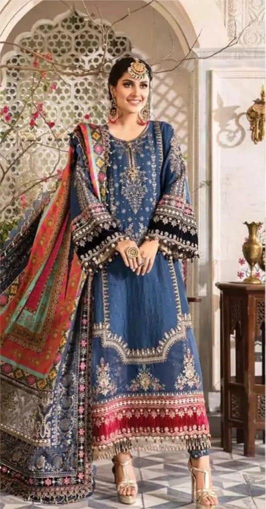 BLUE MB LAWN - SR FABRICS