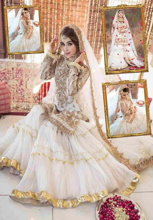 BRIDAL OFF WHITE GARARA - SR FABRICS