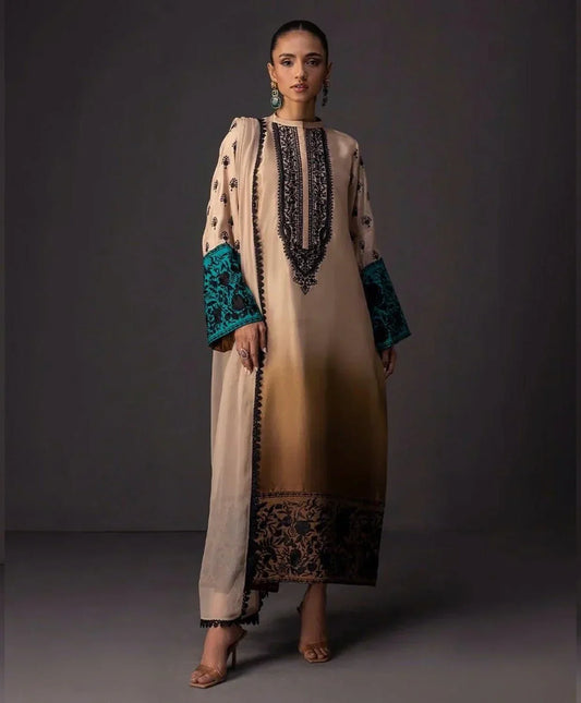CHINA SILK MUSTARD DRESS - SR FABRICS