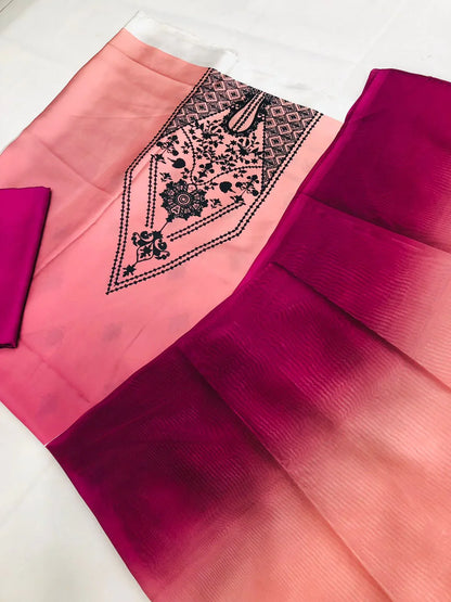 CHINA SILK PINK DRESS - SR FABRICS