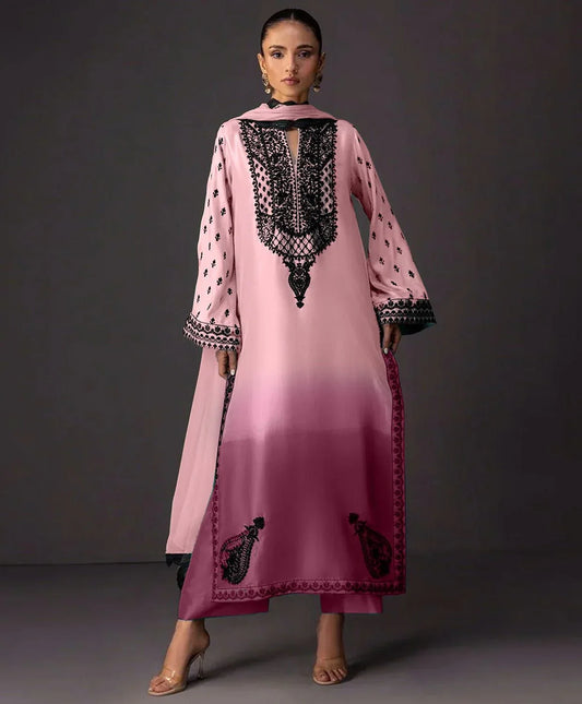CHINA SILK PINK DRESS - SR FABRICS
