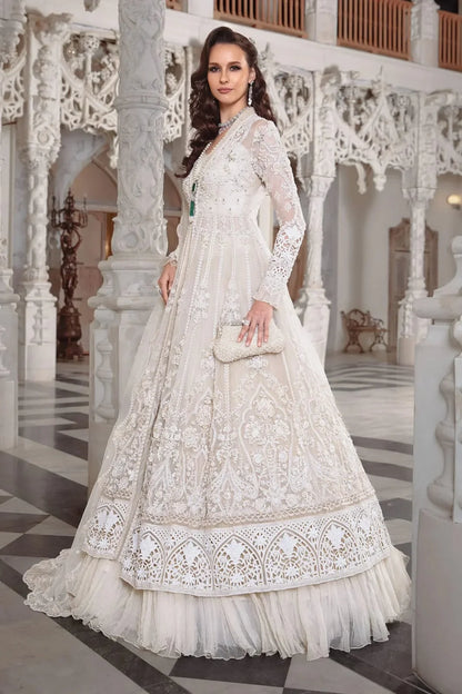 CREAM WHITE HEAVY NET MAKSI - SR FABRICS