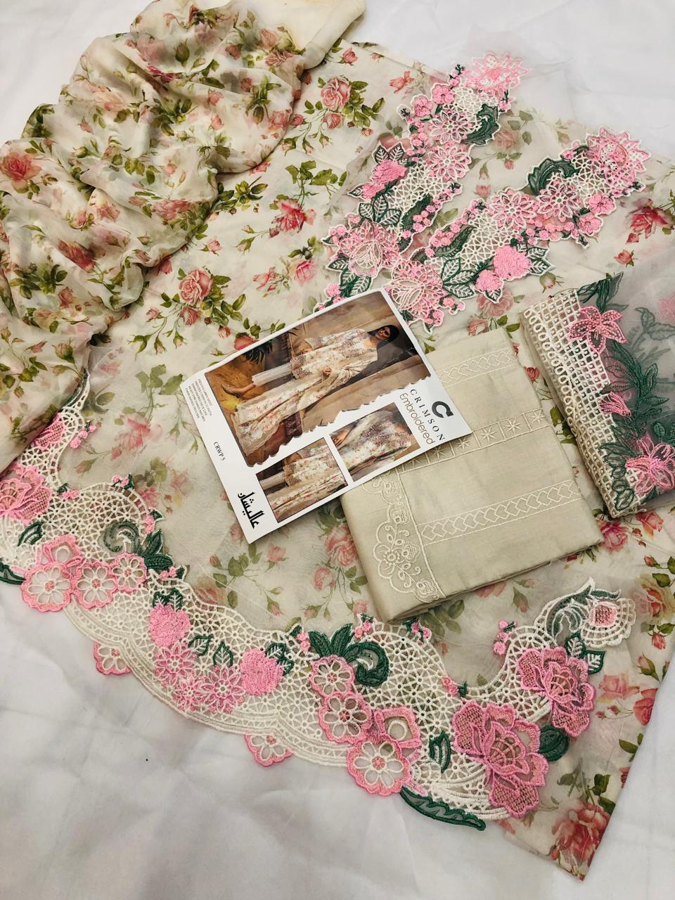 CRIMSON DIGITAL LAWN - SR FABRICS