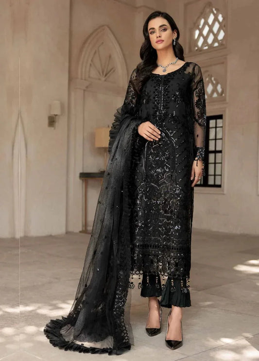 EMAAN BLACK CHIFFON - SR FABRICS