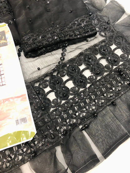 EMAAN BLACK CHIFFON - SR FABRICS