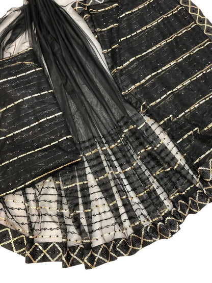 HASEEN BLACK SAREE ONE - SR FABRICS