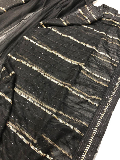 HASEEN BLACK SAREE TWO - SR FABRICS
