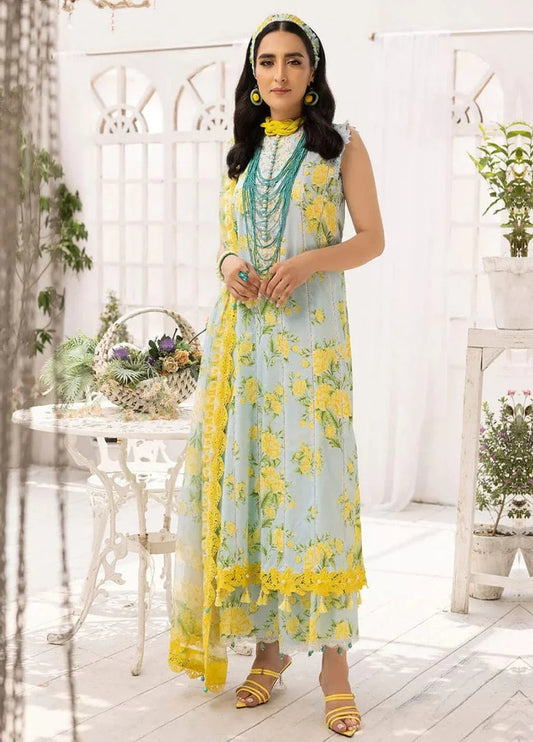 ITTEHAD YELLOW FLOWERS LAWN - SR FABRICS